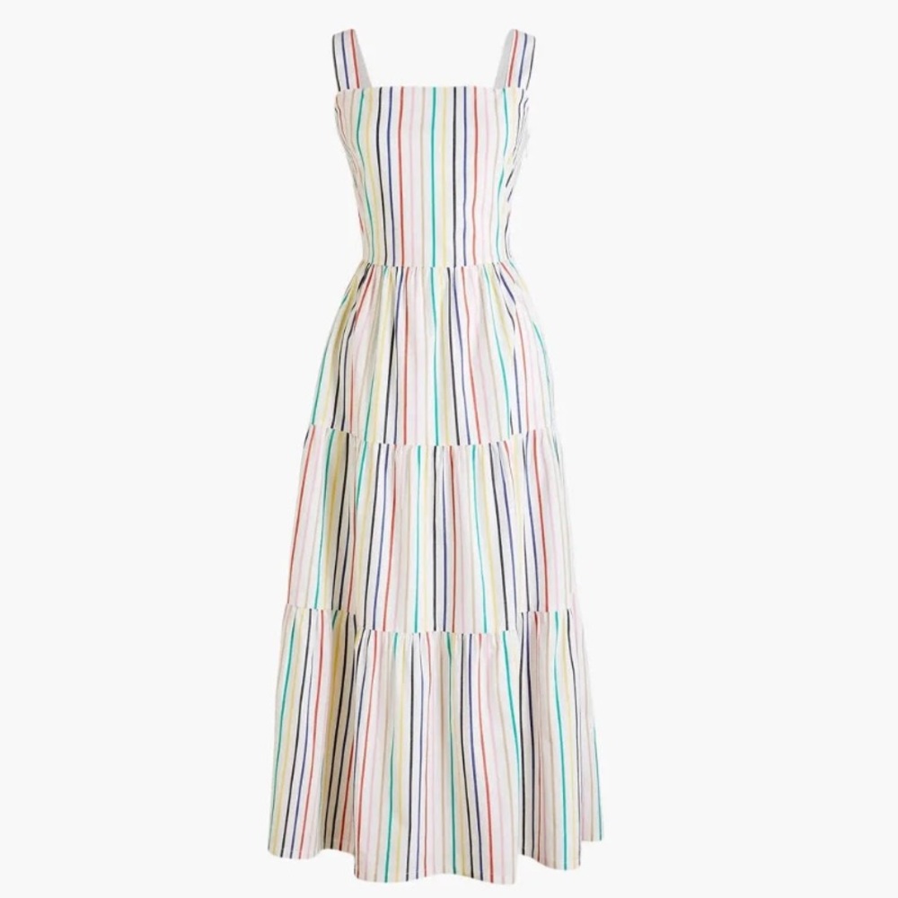 J Crew Rainbow Stripe Dress